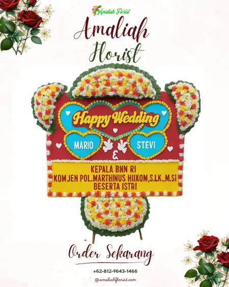 Papan Bunga Pernikahan Mariuk